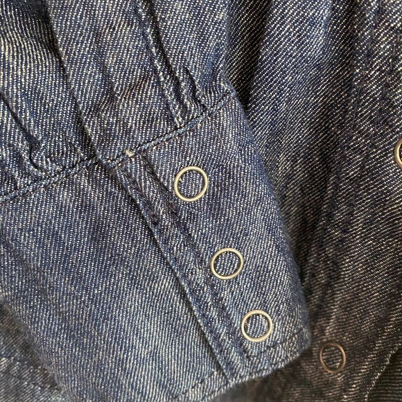 Lucky Brand True Indigo peplum top SIZE SMALL - Picture 7 of 8